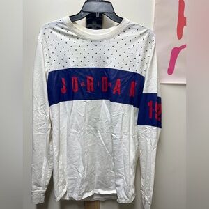 Red white blue Jordan shirt